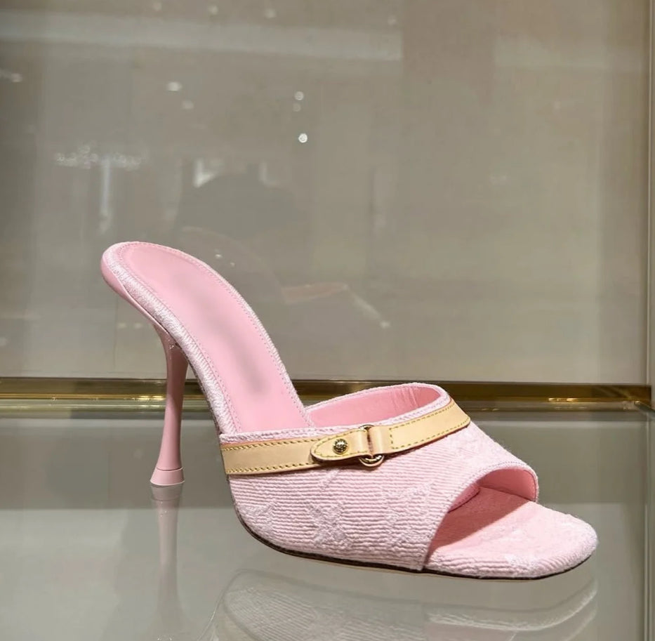 LV Pink Denim HeelS