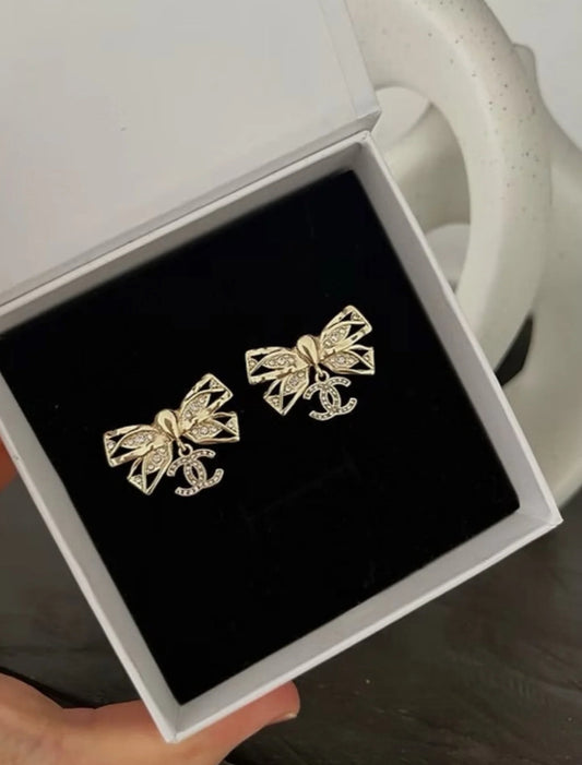 CC Bow EarringS