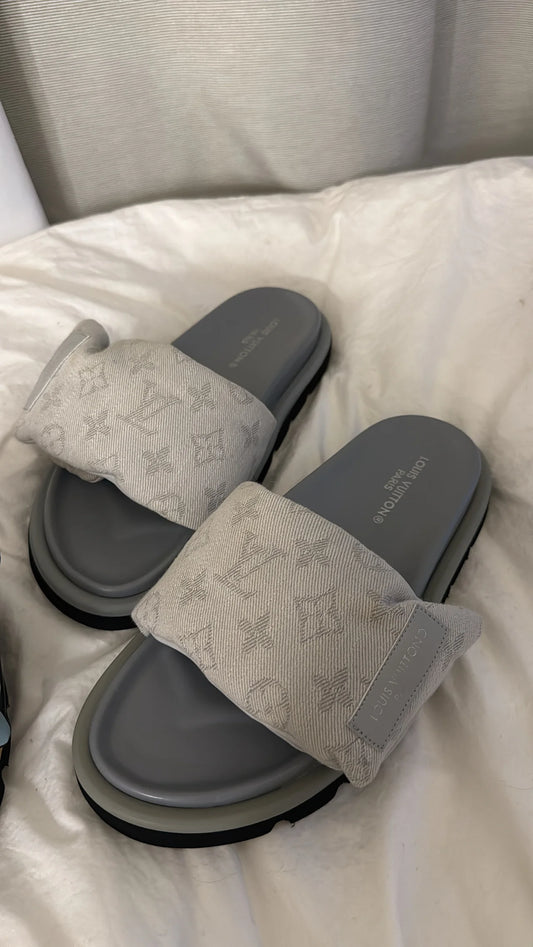 LV Pillow Slides Grey